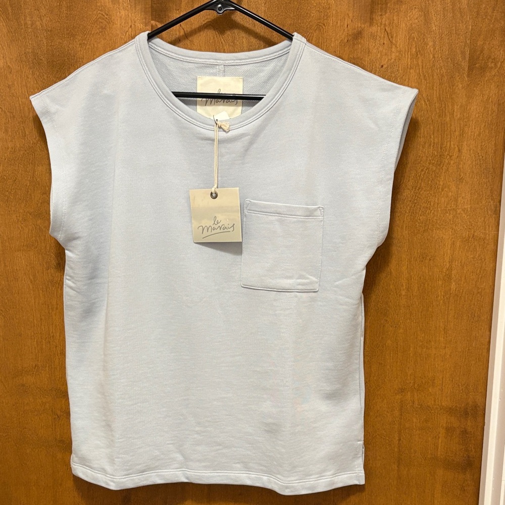 566. Le Marais Light Blue Pocket Tee